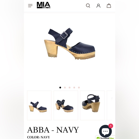 MIA ABBA Navy Blue Clogs sz. 39 New w/o Box - Picture 2 of 6